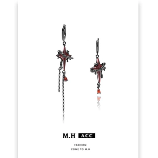 【定制】禁忌四芒星不对称耳扣原创设计时尚百搭高级感甜酷风耳饰