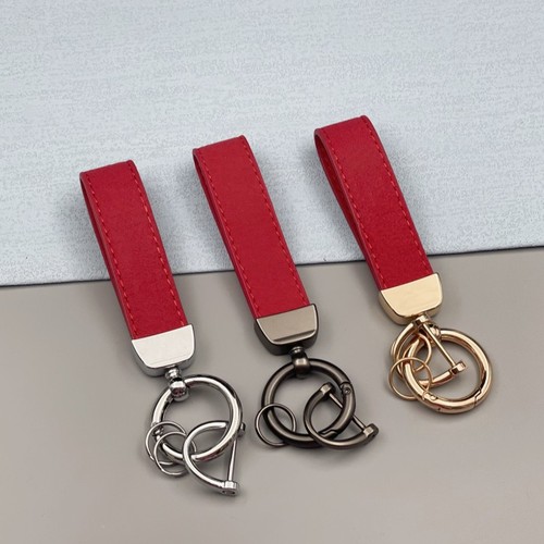 Elegant Flocked Leather Car Keychain Simple Men and Women Personalized Keychain Key Ring Key Chain Manufacturer Wholesale