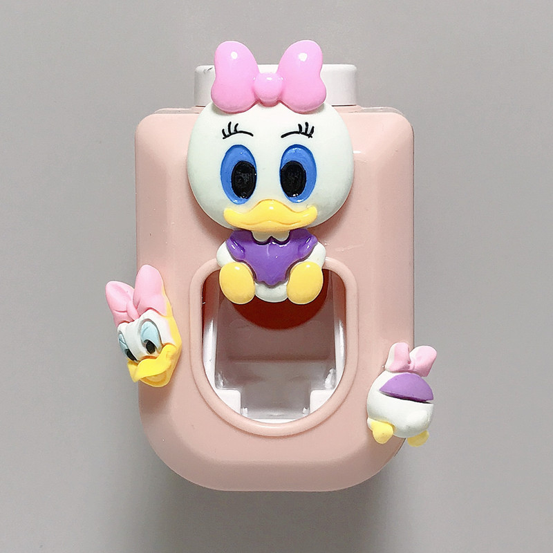 Dibujos animados lindo montado en la pared automático solo dispositivo de pasta de dientes traje lindo niños pasta de dientes exprimidor