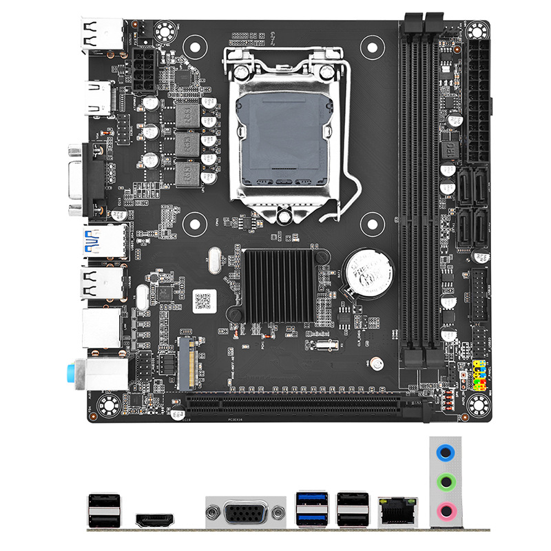Nueva placa base de B75M-I, placa pequeña de escritorio para el hogar y la Oficina, memoria DDR3 LGA-1155, compatible con M.2 NVME