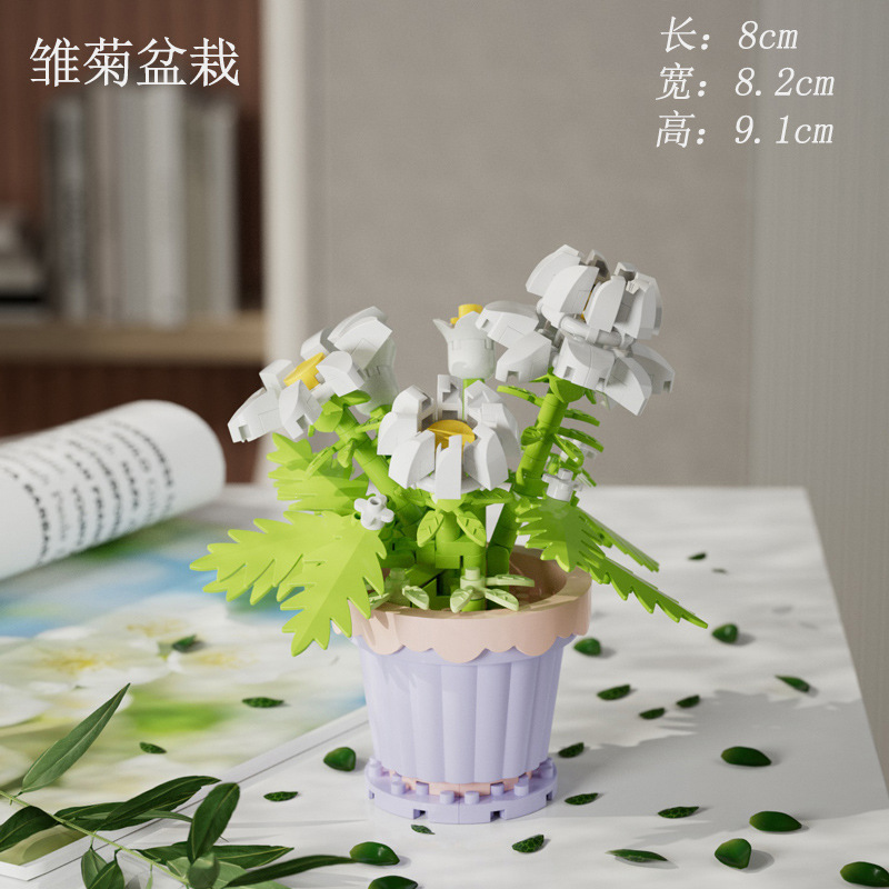 Compatible con micropartículas de Lego, flor eterna, día de San Valentín, día del maestro, bloques de construcción de rosas, juguetes de bloques de construcción de rompecabezas de flores