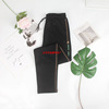 Spring trousers, trend of season, drawstring, high waist, for middle age