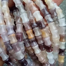 玉器新疆佘太翠金丝玉竹节散珠手串珠配饰珠紫罗兰圆珠散籽批发