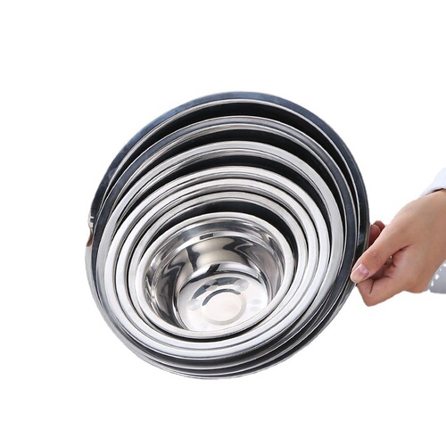 Stainless steel thickened soup pot for kitchen home use, suitable for washing vegetables, beating eggs, kneading dough, and multi-purpose soup pot for canteens and hotels