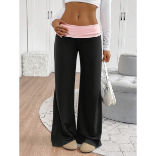 P 93627 Low Waist Color Block Pants ����ƴɫ���ѝ�羳��