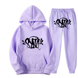 SynaWord High Street Fashion Brand suit Men's and Women's Ins Trendy Hip Hop Hoodie Syna Printed Sweater Explosion