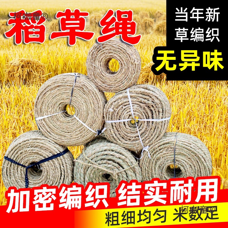 稻草绳捆草绳树木移栽捆绑绳保暖保湿防寒捆扎土球2025当年麦太保