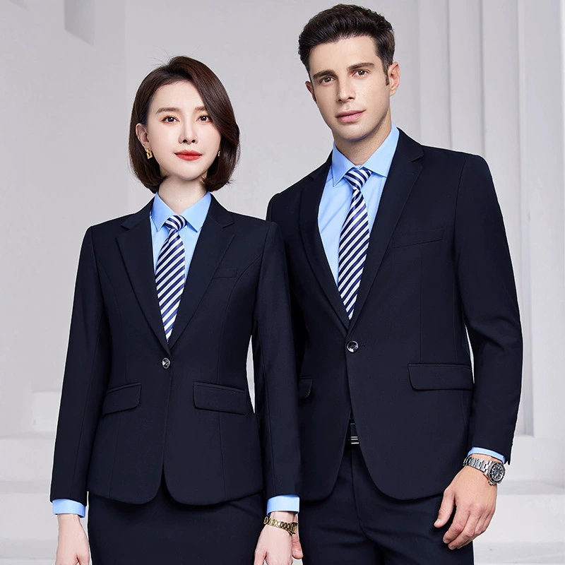 Костюм для интервью, деловой костюм на весну, унисекс, профессиональная одежда, костюм с длинным рукавом, приталенный крой, рабочая одежда, пиджак