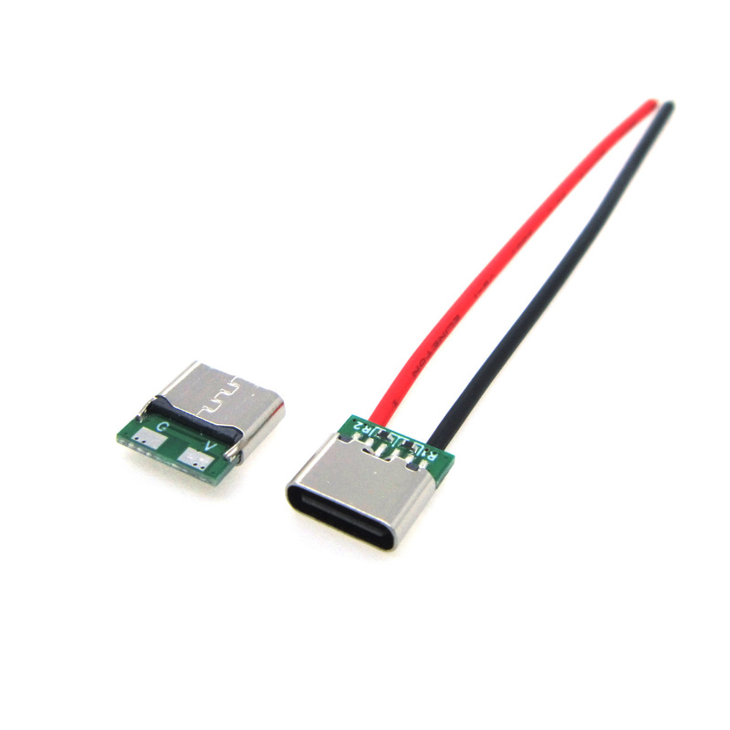 3.1簡易TYPE c 6p母座クランプ5.5にダブル5.1k抵抗帯データ機能2溶接点PD快充を貼る|undefined