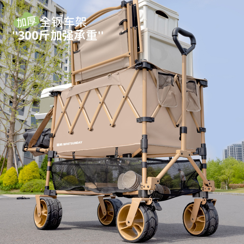 Jiangyu 二階建てキャンピングカー屋外屋台トロリー折りたたみ式屋台専用トロリー可動キャンピングカー|undefined