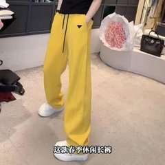 代理生中継起爆カジュアルパンツ2025春の新型ウエスト狭版女装ストレートパンツ