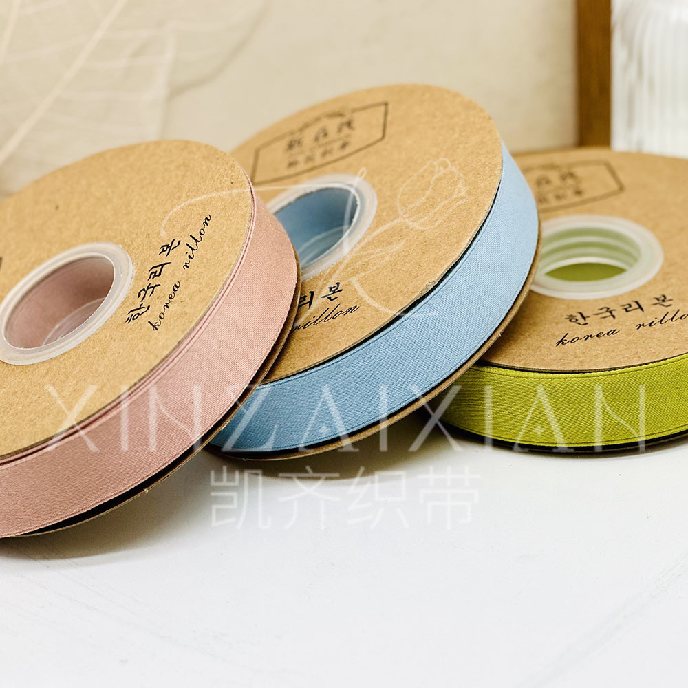 Nueva cinta de algodón de poliéster coreano, cinta de flores, lazo, accesorios de bricolaje hechos a mano, embalaje de regalo, cinta, rollo de 4cm mezclado