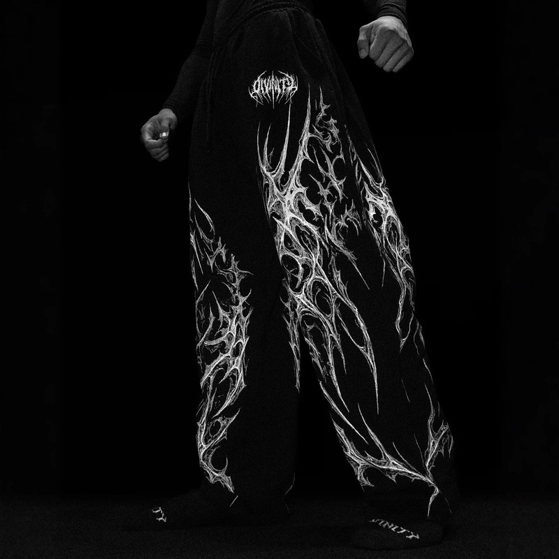 Breathedivinity American Trendy Brand Sweatpants Men's Jogging Fitness Casual Straight Loose Pants Printed