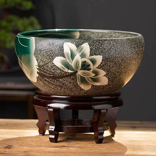 陶瓷鱼缸摆件客厅家用造景水培植物花盆乌龟缸特大号新款