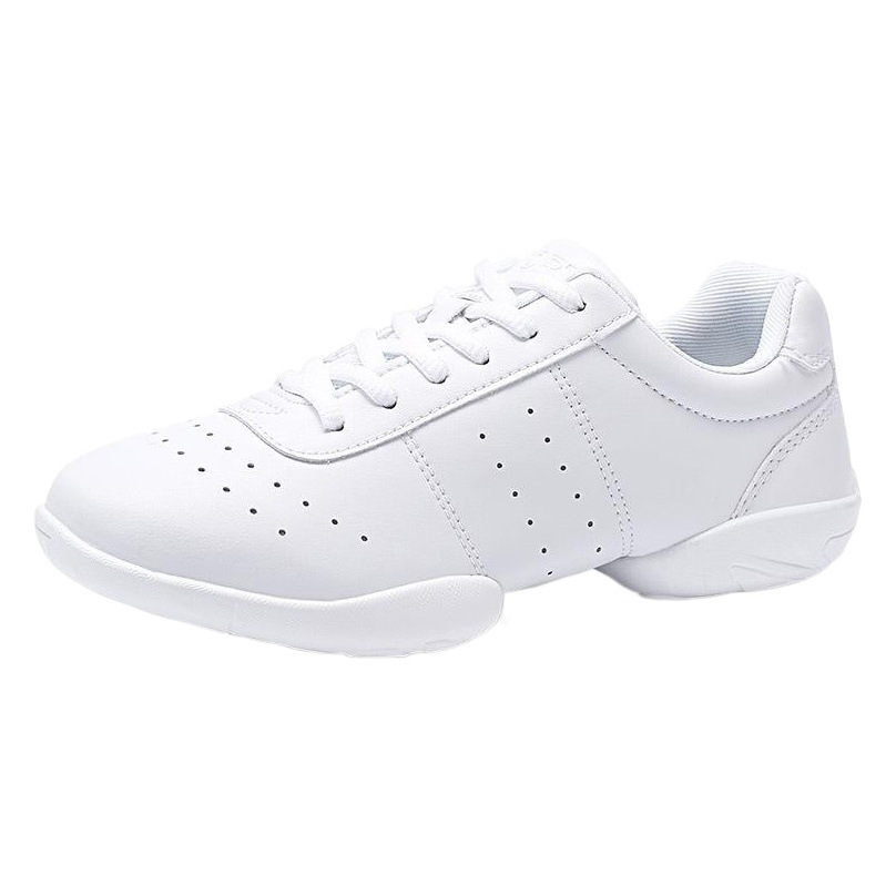 Grupo competitivo aeróbicos zapatos blancos zapatos de fitness deportes porristas zapatos de entrenamiento de las mujeres zapatos de competencia de fondo suave niños