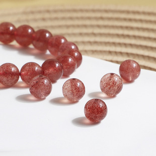 Natural Crystal Ice Strawberry Wafer Beads Spacer Beads Loose Beads DIY Beaded Ins Style Bracelet Necklace Accessories