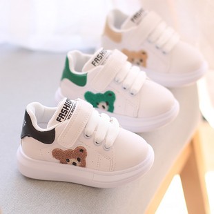 Small White Shoes Children's Shoes Boys sneaker Spring and Autumn Children's Baby Casual Fashion Board Shoes Girls' Trendy Soft Sole
