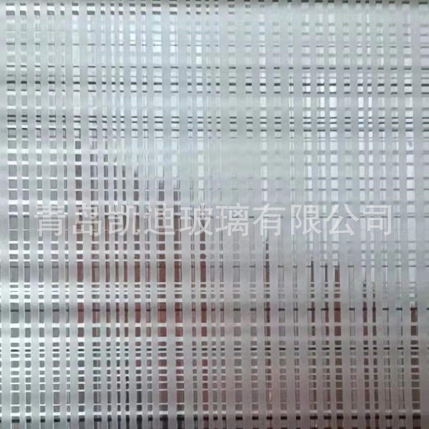 极简门超白钢化玻璃 来图制作 带图案蒙砂玻璃 价格美丽