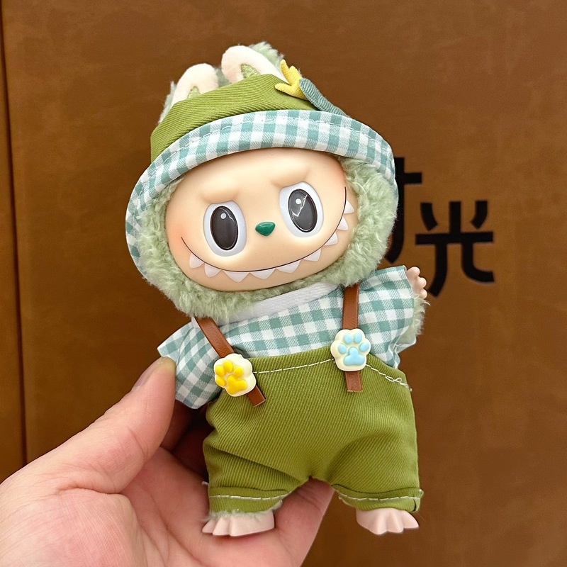 仅衣服适用于17厘米一二三代拉布布搪胶娃娃公仔衣服裙子零售批发|undefined