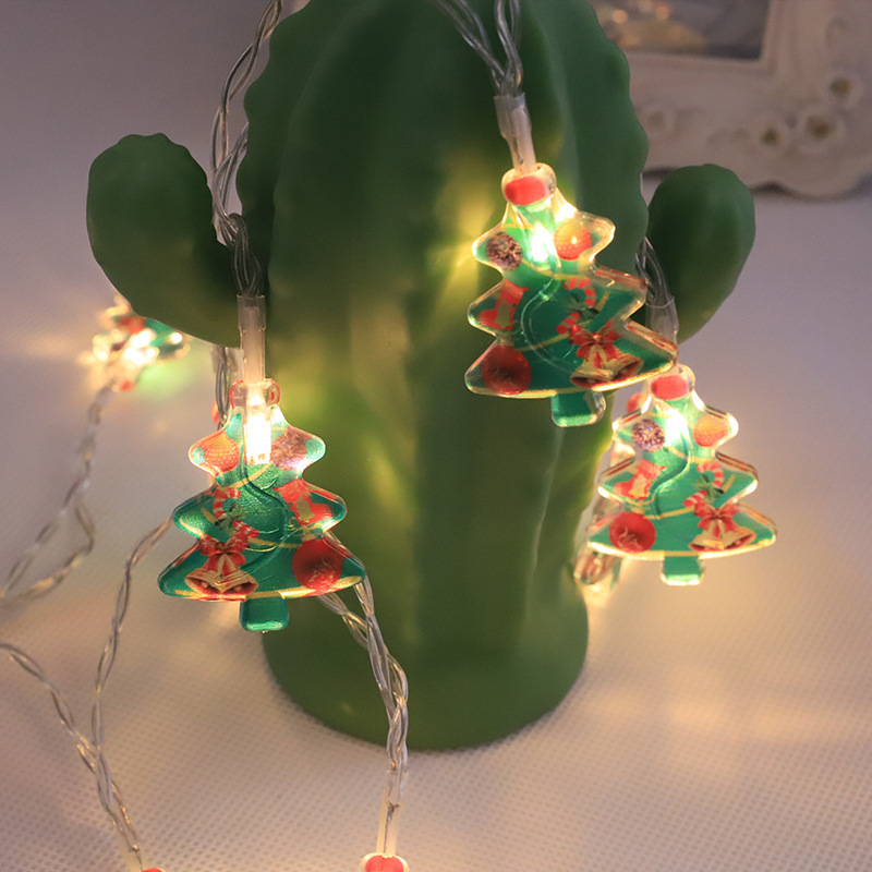 LED cadena de luz de navidad decoración de vacaciones de navidad viejo hombre cadena de luz al aire libre caja de batería muñeco de nieve de navidad cadena de luz de color LED