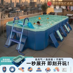 Folding Swimming Pool for Home Use, Children's Bath, Baby Swimming Pool, Children's Adult Pool, Leather Art Bed, Leather Art Bed, Leather Art Bed