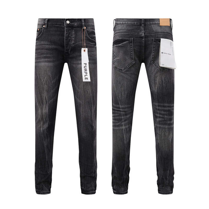 PURPLE BRAND JEANS美潮高街男士休闲破洞设计款修身显瘦牛仔长裤|undefined