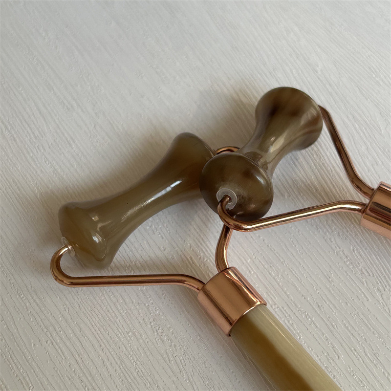 Horn Facial Massage Tool Double Head Roller Gua Sha Beauty Device 15cm details