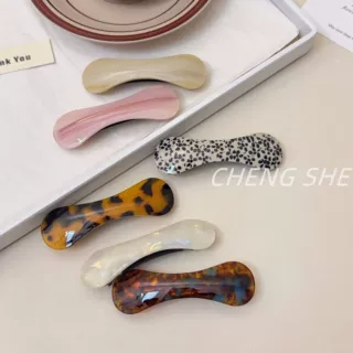 小众设计感葫芦形醋酸发饰女2026新款法式弯曲流线型边夹网红同款