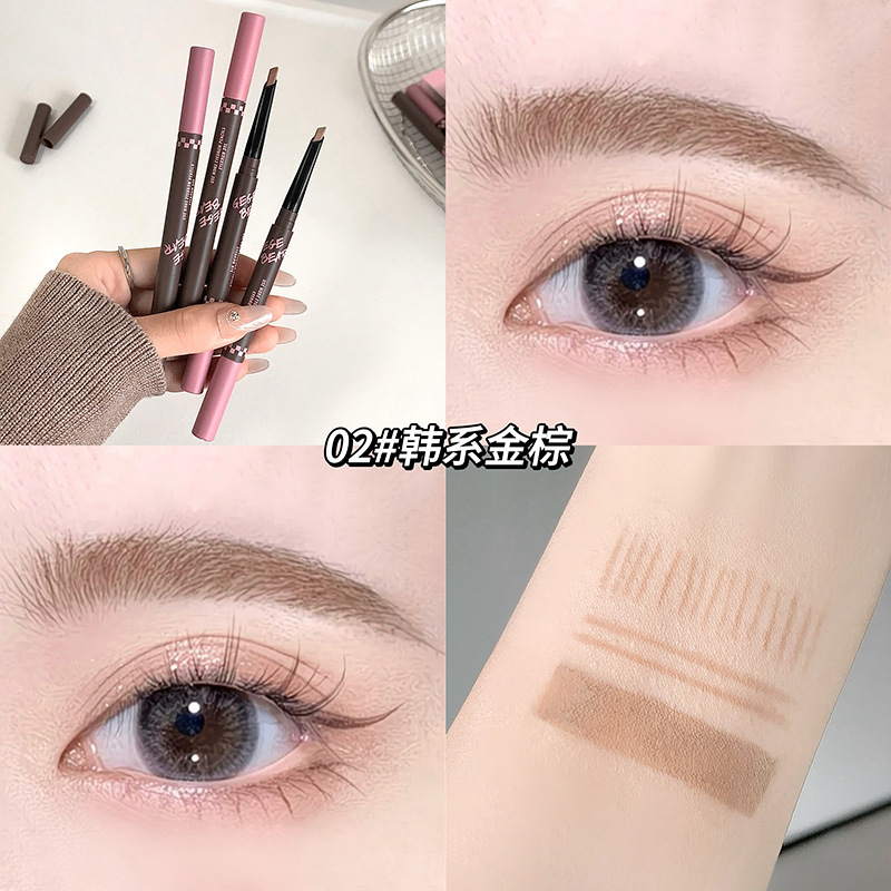 Gege bear multi-purpose ceja doble lápiz de ceja tintura de cejas 2 en 1 impermeable anti-transpiración no es fácil de quitar el maquillaje natural cejas salvajes