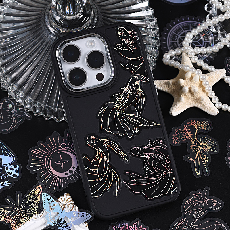 Bosque Zhibao láser bolsa de pegatinas impermeable pet material pegatinas creativas