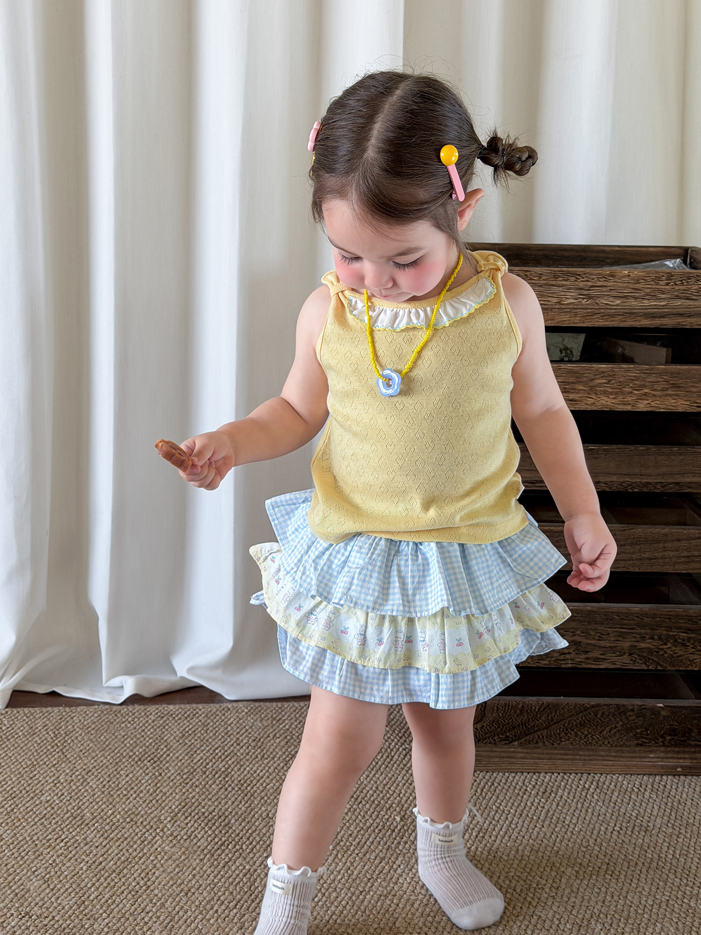 Sugar Pear ropa infantil chaleco de verano delgado 2026 ropa de malla transpirable para niños clase A chaqueta de bebé