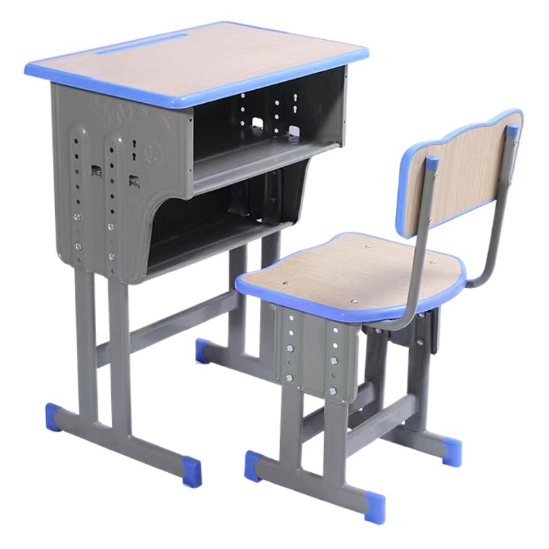 School Desks and Chairs Manufacturer Training Class Tutoring Class Primary and Secondary School Students Desks and Chairs Liftable Single Desks Wholesale
