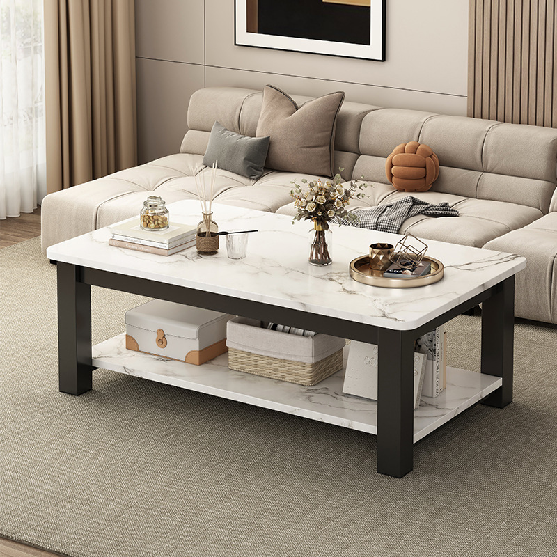 Mesa de centro Mesa de té de recepción para oficina Mesa de té pequeña sala de estar 2025 nuevo estilo de lujo ligero Mesa de mesa de centro de vidrio templado de alta gama