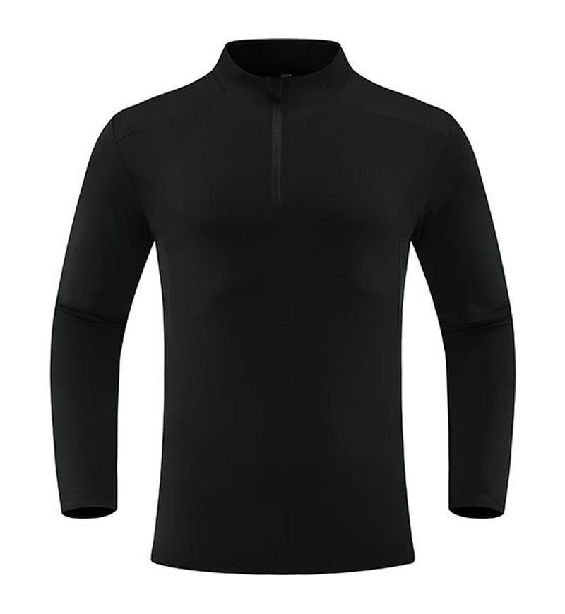 Lulu correr camiseta deportiva de secado rápido hombre Di casa acondicionamiento físico al aire libre cuello medio cremallera otoño invierno correr ocio manga larga
