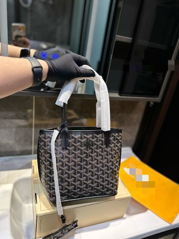 荔枝纹Goyard戈雅包帆布mini购物袋tote狗牙菜篮子手提单肩托特包|undefined