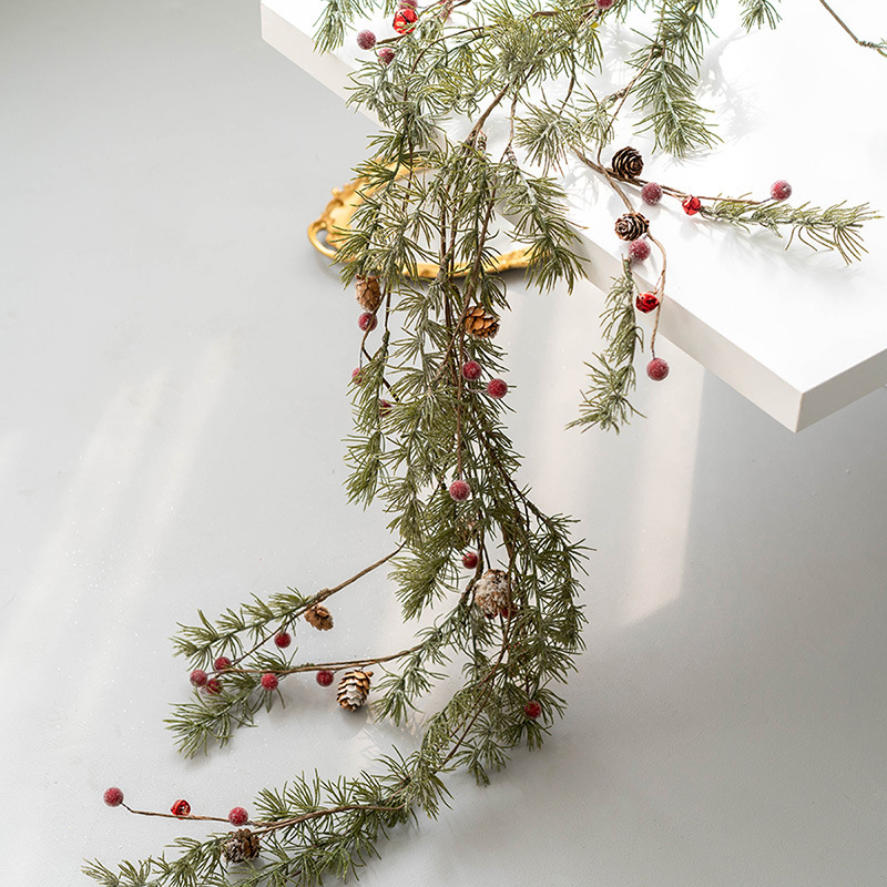 クリスマス花輪藤条壁掛け装飾挿し木生け花置物インスタ風写真撮影道具クリスマス装飾品|undefined