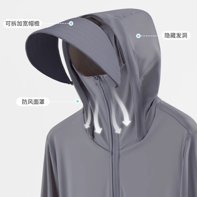 UPF200+冰丝防晒衣男2026新款夏季防紫外线透气户外防晒服