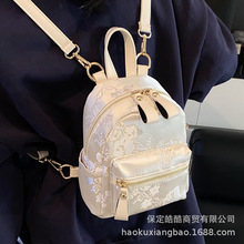 复古双肩包女2025新款时尚休闲小众设计韩版街头潮流外出旅游背包