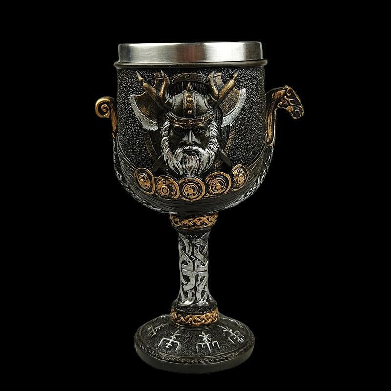 Cross-border New Viking Goblet Medieval Viking Viking Red Wine Cup Personalized 3D Stereo Cup