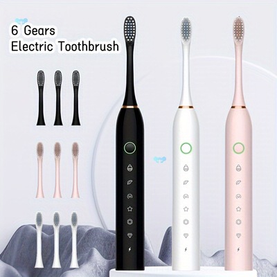 6 Mode Rechargeable Sonic Electric Toothbrush Smart电动牙刷|ms