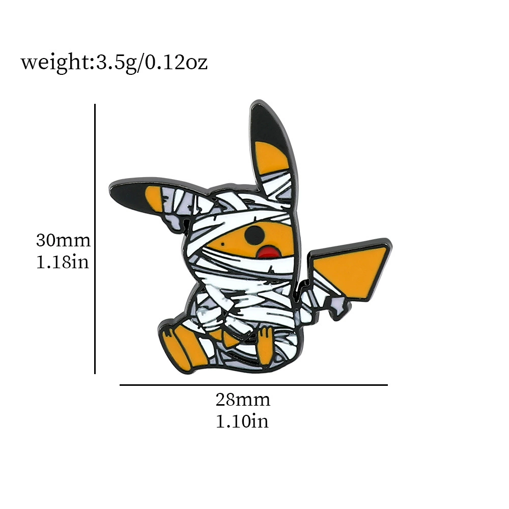 Японская мультфильмовая анимационная брошь粉 Pokémon Pokémon Geng Gui Pikachu Elf Backbone Badge