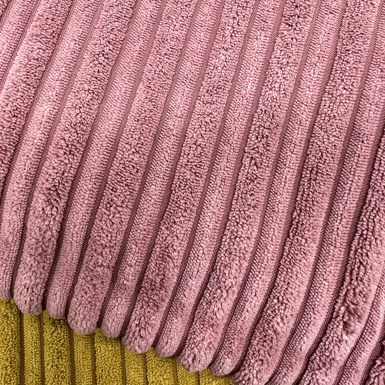 锦涤2.5坑子母条灯芯绒布料面料 现代平纹条绒扎染沙发