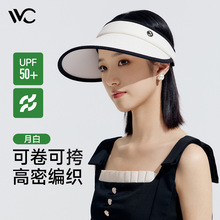 VVC小香风防晒帽防晒帽女防紫外线空顶帽透气运动遮阳帽子户外出