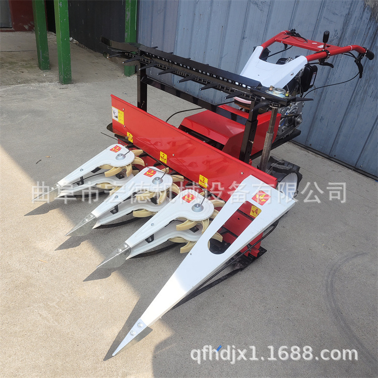 多功能艾草收割机 柴油自走收割机 谷物晾晒放片机