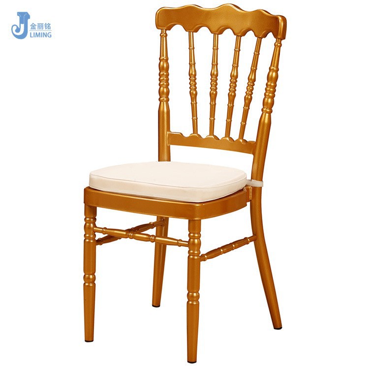 Fábrica al por mayor restaurante comedor silla apilable Hotel banquete silla onda cabeza silla Castillo silla exportación