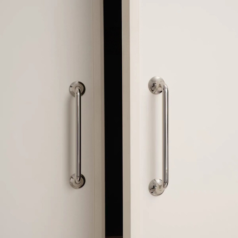 Manija de aire medieval ligera francesa armario armario puerta de cajón manija moderna simple americana titanio plateado mango largo