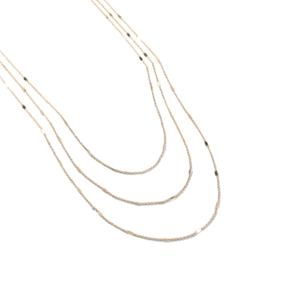 Colliers empilables à maillons fins dorés, simples et uniques, en vente transfrontalière (vente en gros)._voghion.com