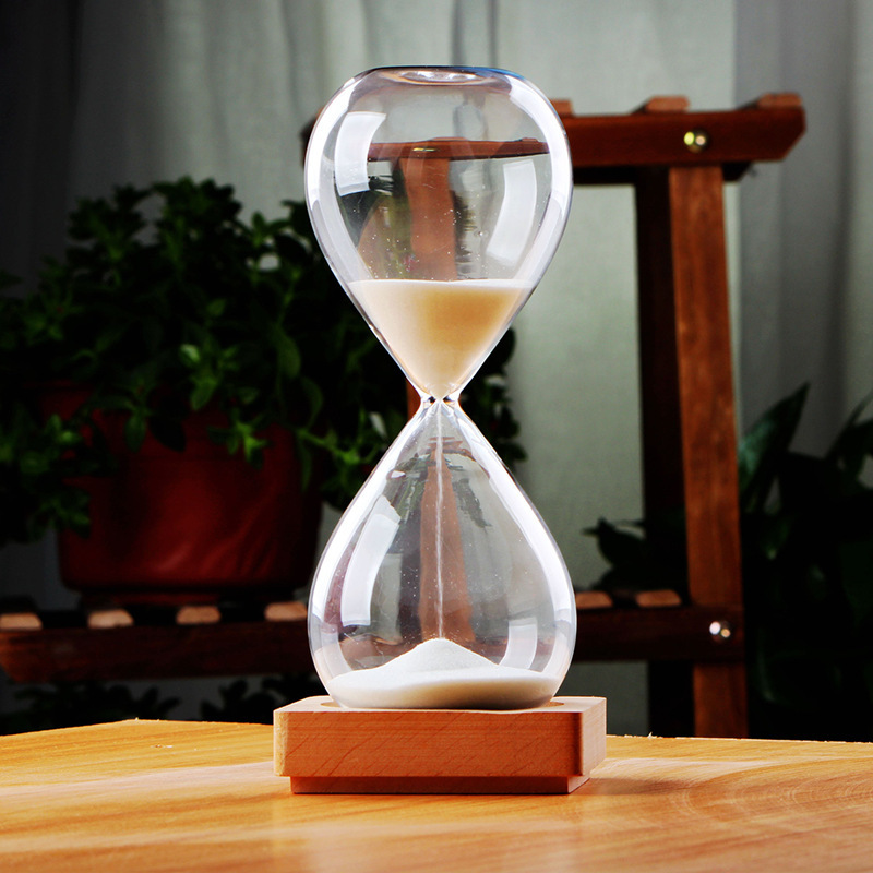 Creative hourglass timer, 5-minute, 30-minute, 60-minute transparent glass hourglass, perfect for personal gifting.