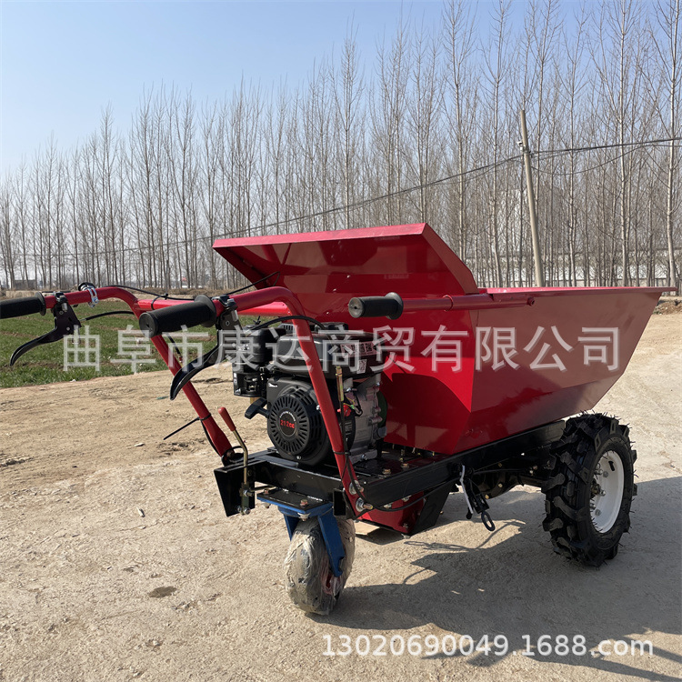 汽油手推翻斗车 建筑工程搬运设备 手推汽油翻斗车 搬运运输机