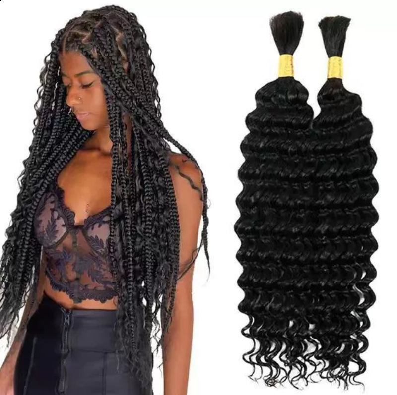 Cross-Border Deep Wave Deep Hair Extension Crochet Hair Chemical Fiber Crochet Hair Wig Unisex European and American Style Wig